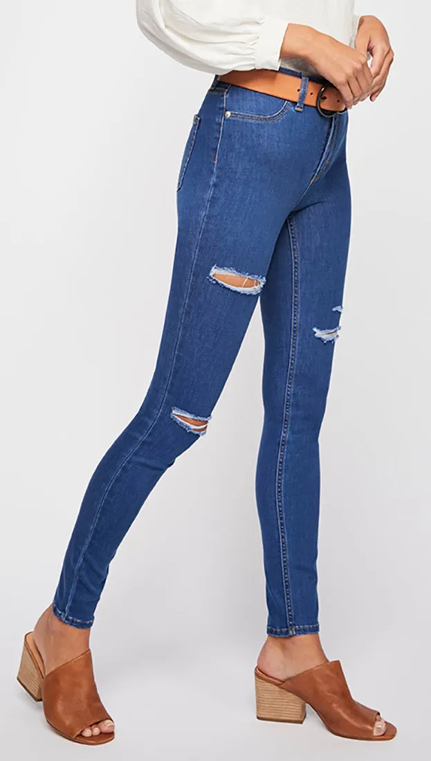 Free People Destroyed Long And Lean Jegging