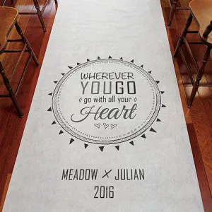 Free Spirit Personalized Aisle Runner Plain White