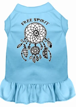 Free Spirit Screen Print Dog Dress Baby Blue Xxxl (20)