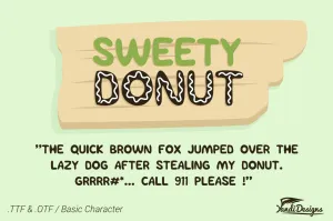 Free Sweety Donut - Fun Typo