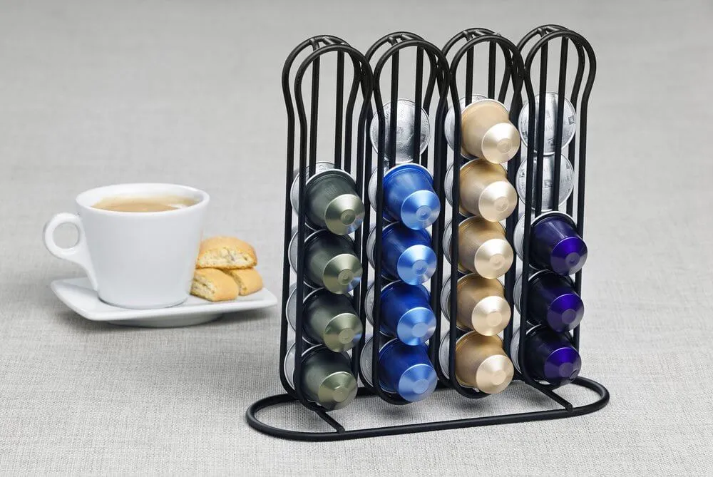 Freestanding Coffee Pod Holder Matte Black