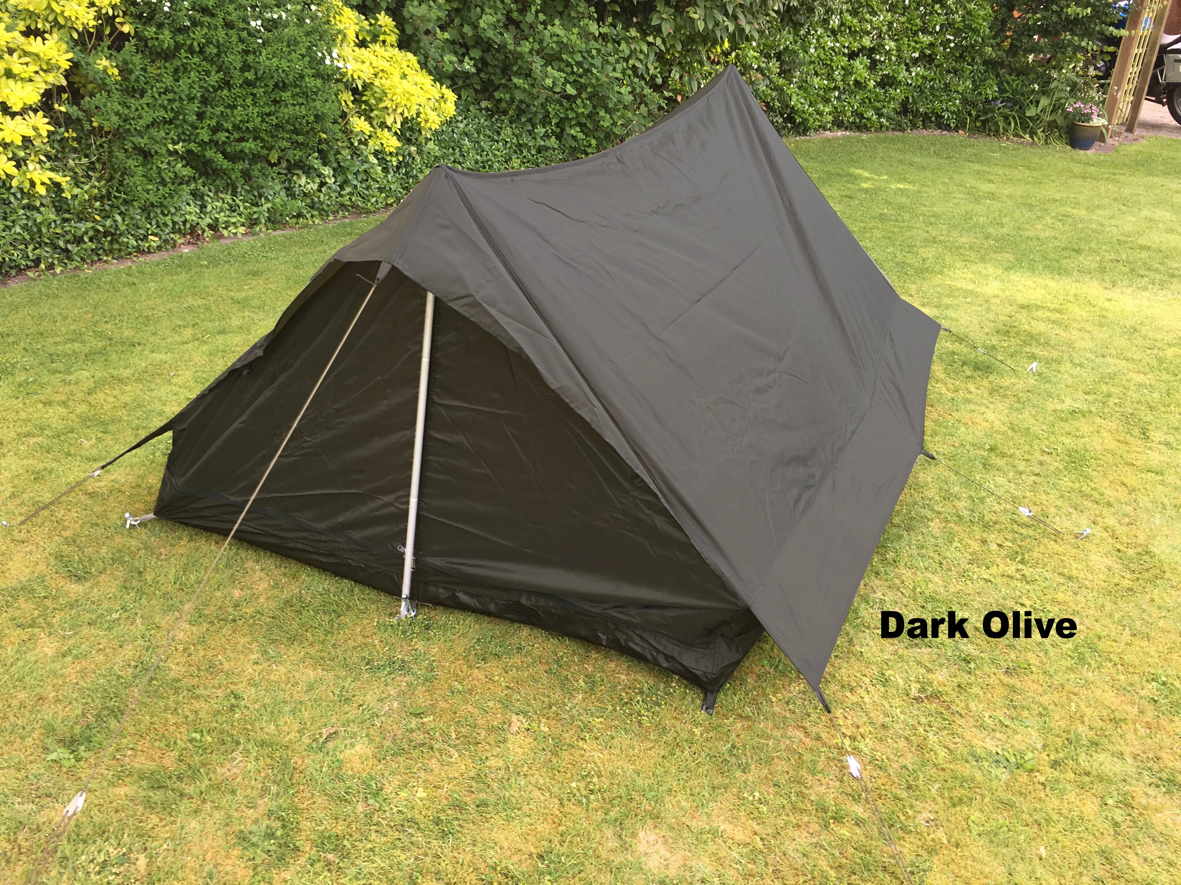 French army nylon two-man tent - one piece – DARK OLIVE GREEN