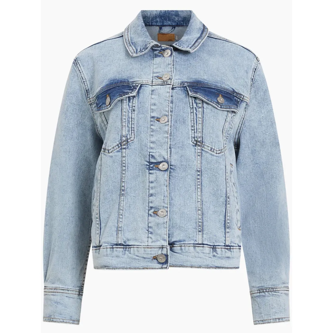 French Connection Stretch Bleached Trucker Jacket 75DZB