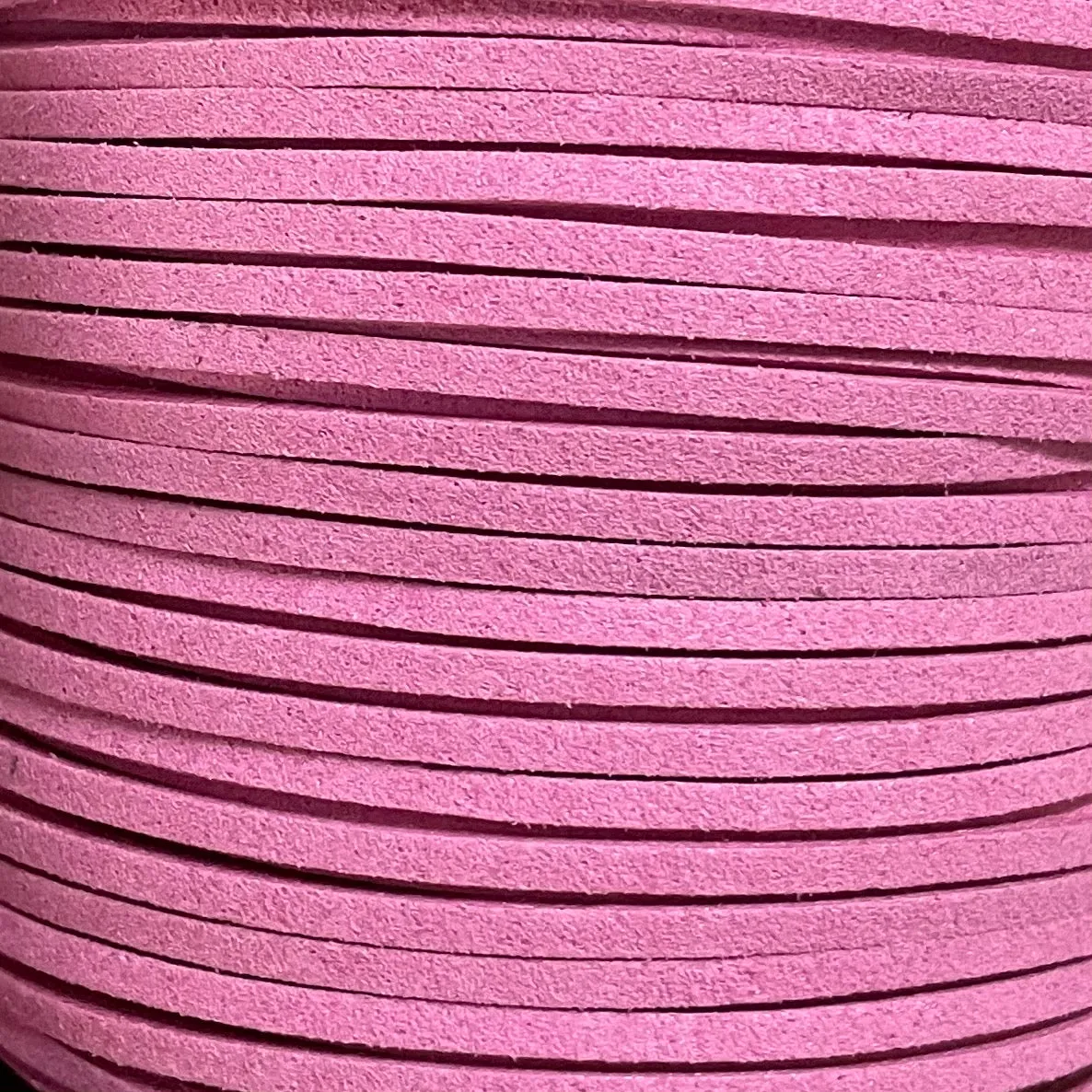 French Rose Faux Suede Leather Cord per metre