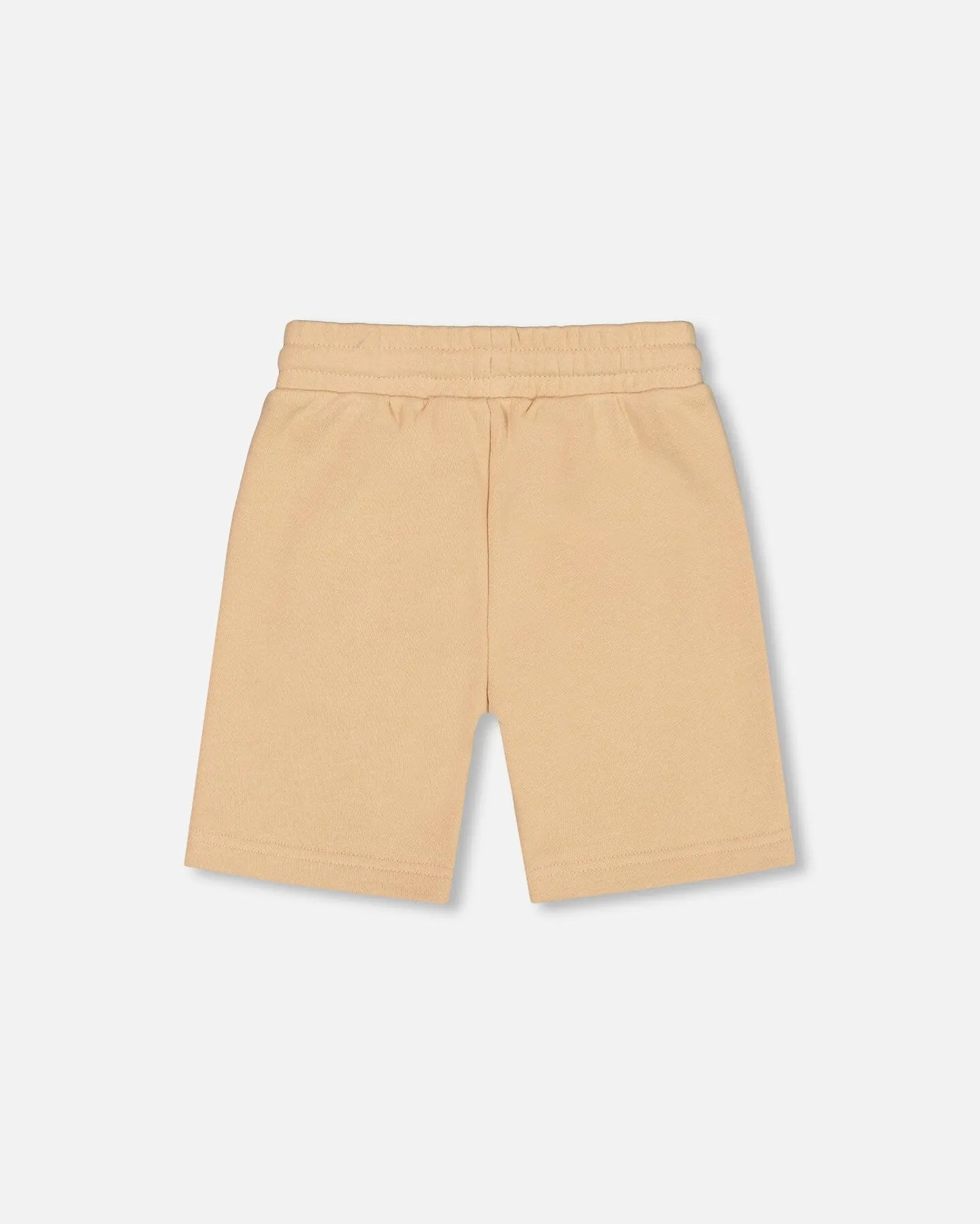 French Terry Short With Zipper Pockets Beige