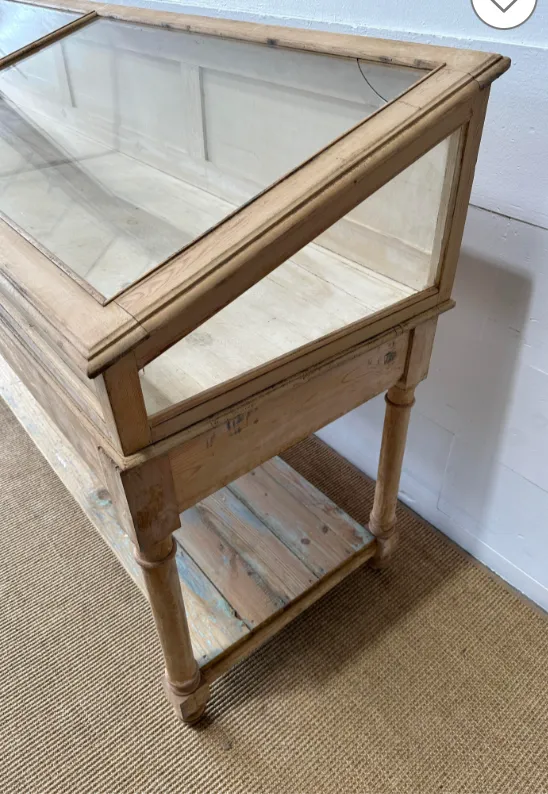 French Wooden and Glass Retail Display Cabinet