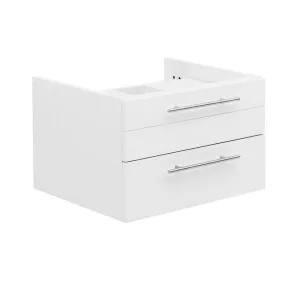 Fresca FCB6124WH-VSL Lucera 24" White Wall Hung Vessel Sink Modern Bathroom Cabinet