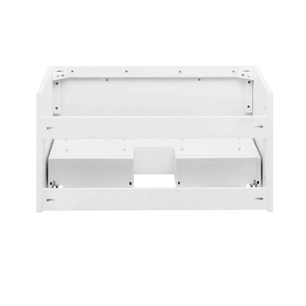 Fresca FCB6130WH-UNS Lucera 30" White Wall Hung Undermount Sink Modern Bathroom Cabinet