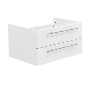 Fresca FCB6130WH-UNS Lucera 30" White Wall Hung Undermount Sink Modern Bathroom Cabinet