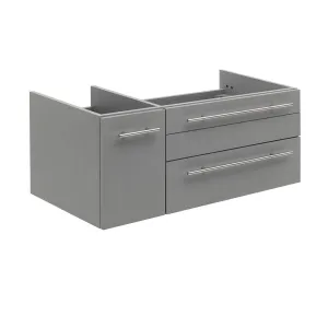 Fresca FCB6136GR-UNS-R Lucera 36" Gray Wall Hung Undermount Sink Modern Bathroom Cabinet - Right Version