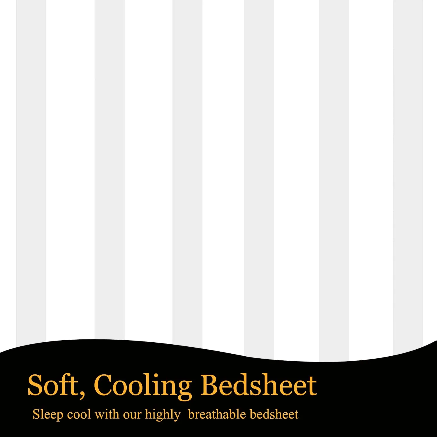 FRESH FROM LOOM Satin Striped Soft Bed Covers for Mattresses Tuck in King Size Bed with Two Pillow Cover | Elastic Fitted Bed Sheets | Fitted Bedsheet (Size - 78 x 72 Inches, Fits up to 10 Inch)