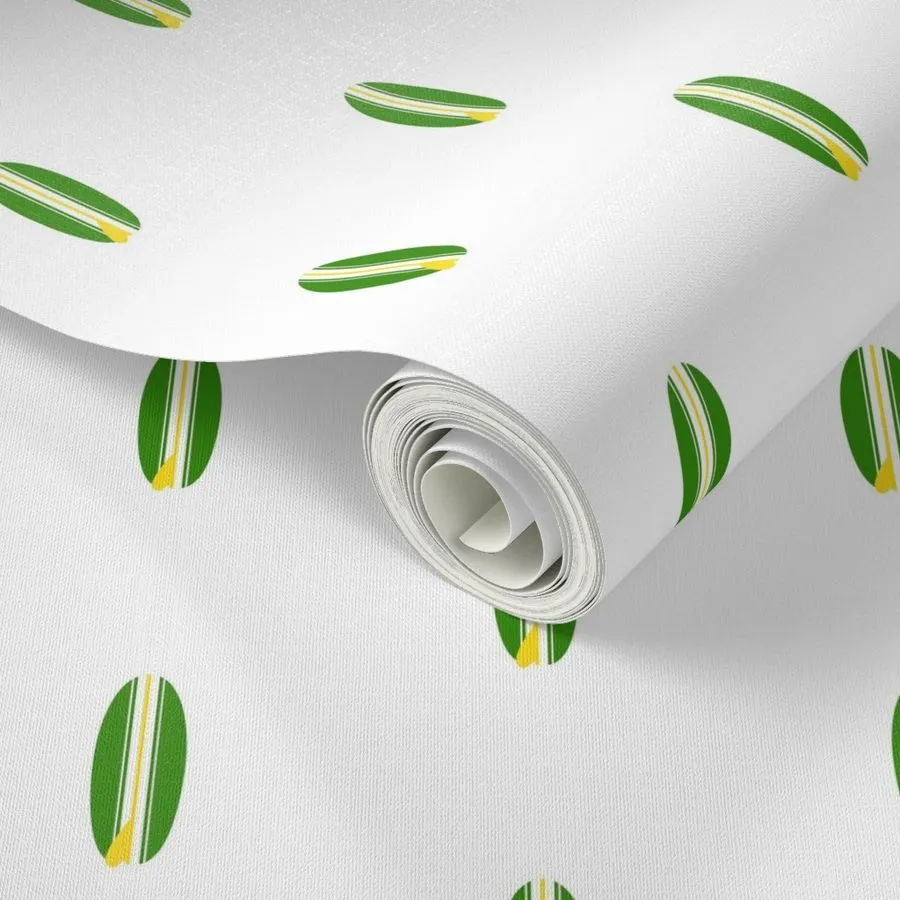 Fresh Green and Lemon Yellow Classic Surfboards Wallpaper -Mini Size