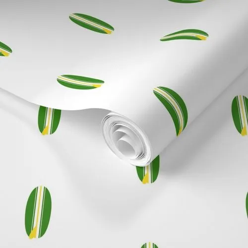 Fresh Green and Lemon Yellow Classic Surfboards Wallpaper -Mini Size