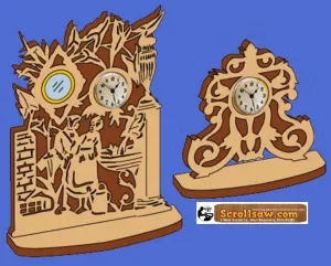 Fretwork Clock Patterns Set No. 2 - 2 Designs