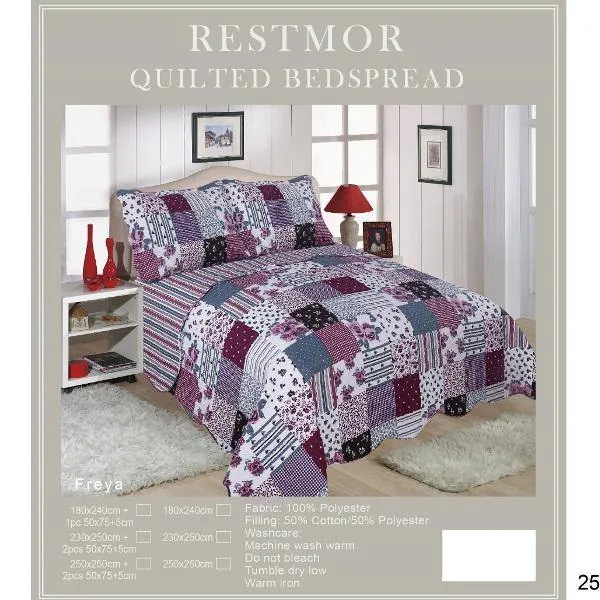 Freya Quilted Patchwork Bedspread