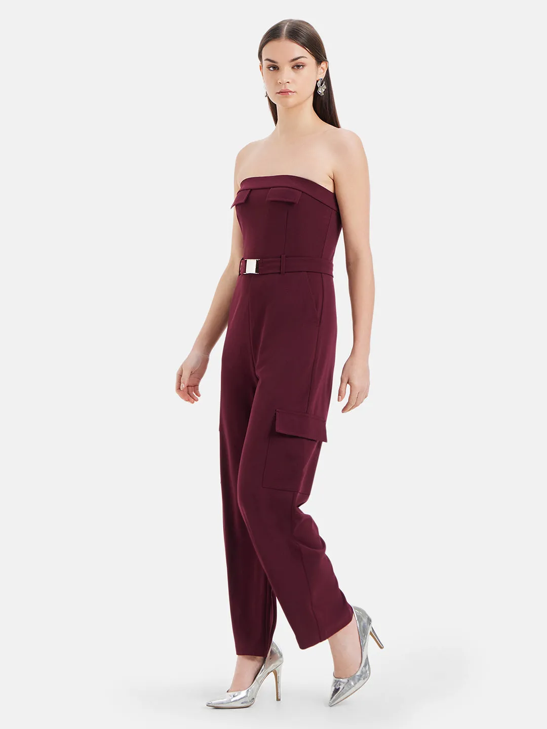 Freya Strapless Jumpsuit With Belt