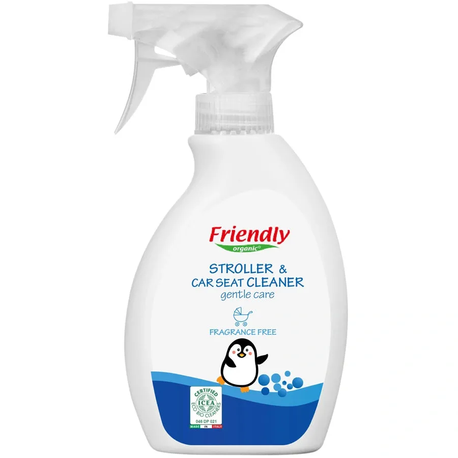 Friendly Organic 250ml Fragrance Free Stroller & Car Seat Cleaner, Clear