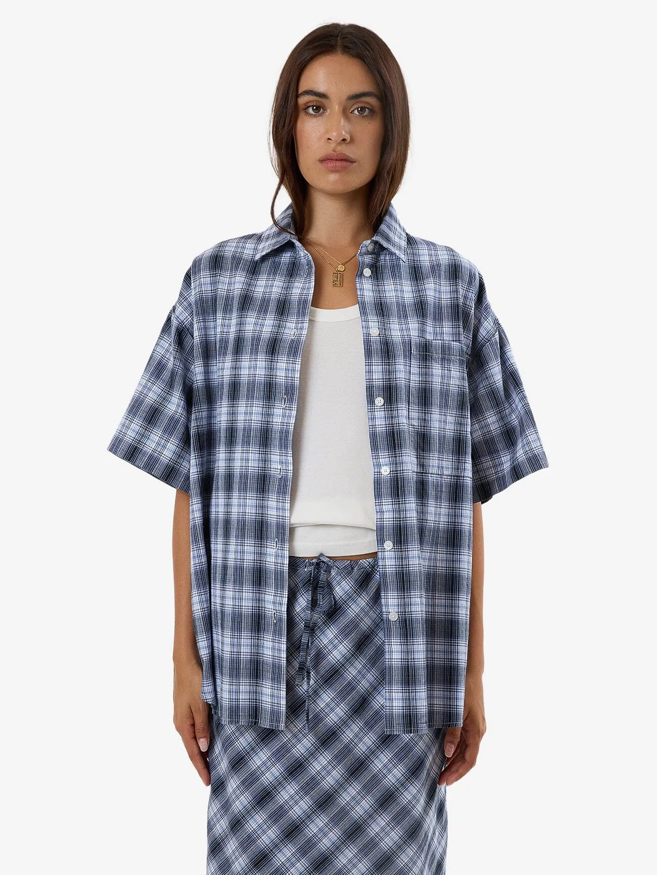 Friendly Service Plaid Shirt - Iceberg