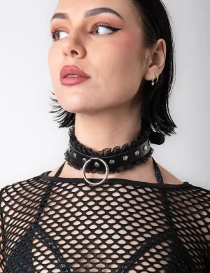 FRILL CHOKER - BLACK