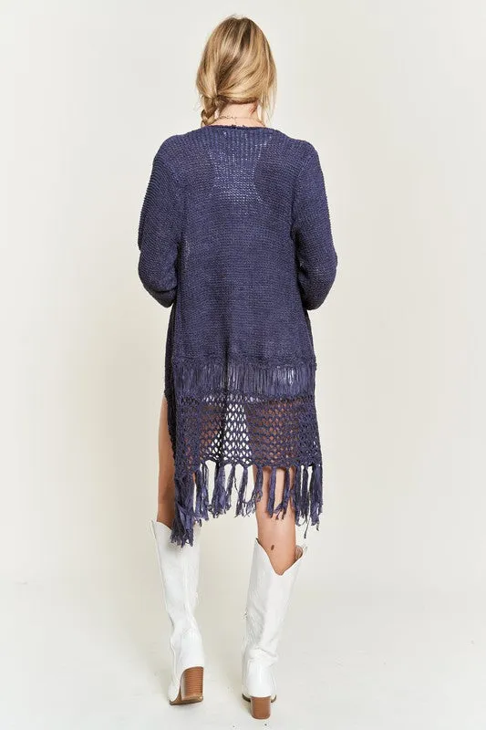 Fringe Knit Cardigan