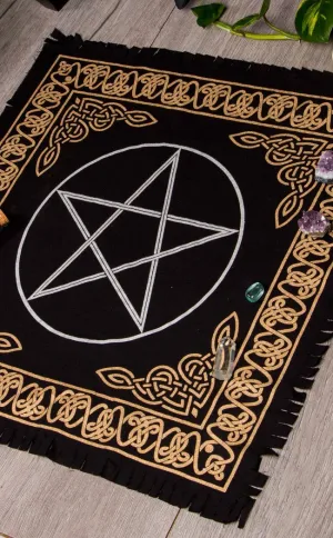 Fringed Pentacle Altar Cloth