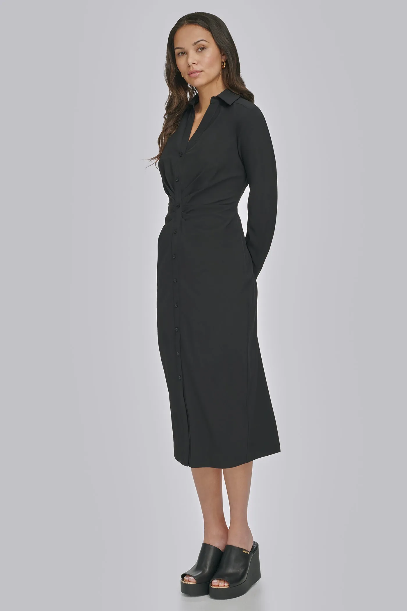 FRONT RUCHING DRESS