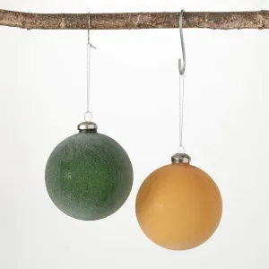 Frosted Ball Ornament Set Of 2