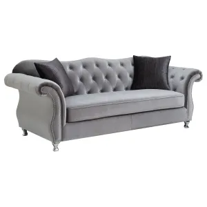 Frostine Traditional Silver Sofa