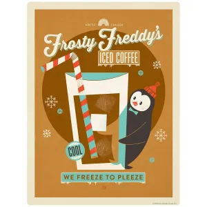 Frosty Freddys Iced Coffee Vinyl Sticker