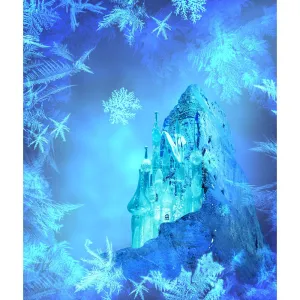 Frozen Castle Printed Backdrop