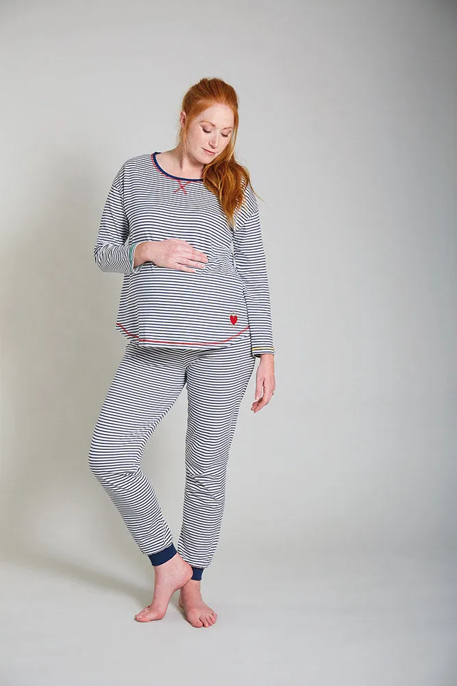 Frugi Adults Breton Meg Maternity & Nursing PJ Top