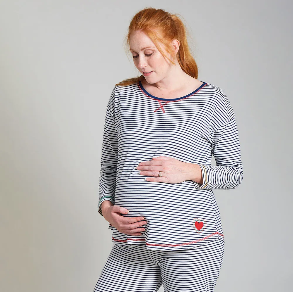 Frugi Adults Breton Meg Maternity & Nursing PJ Top