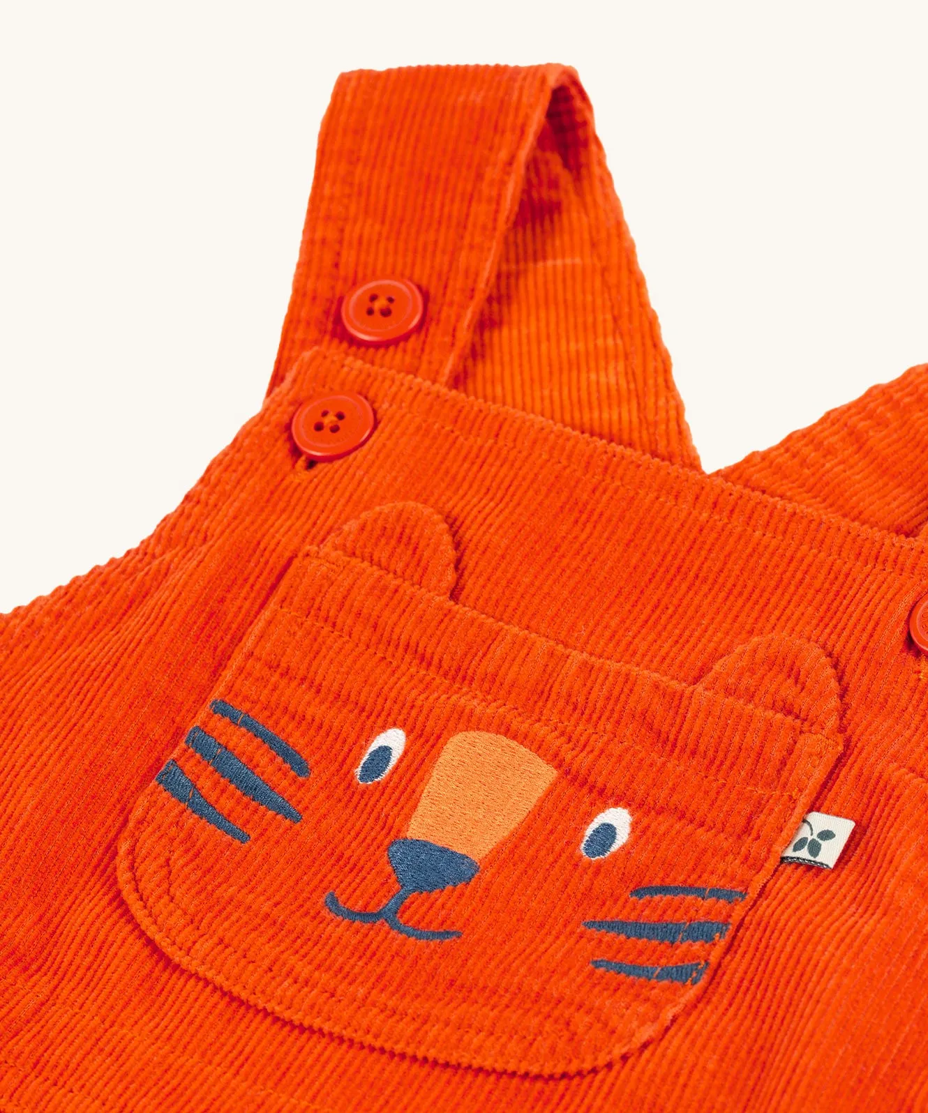 Frugi Durgan Cord Dungaree - Bonfire/Tiger