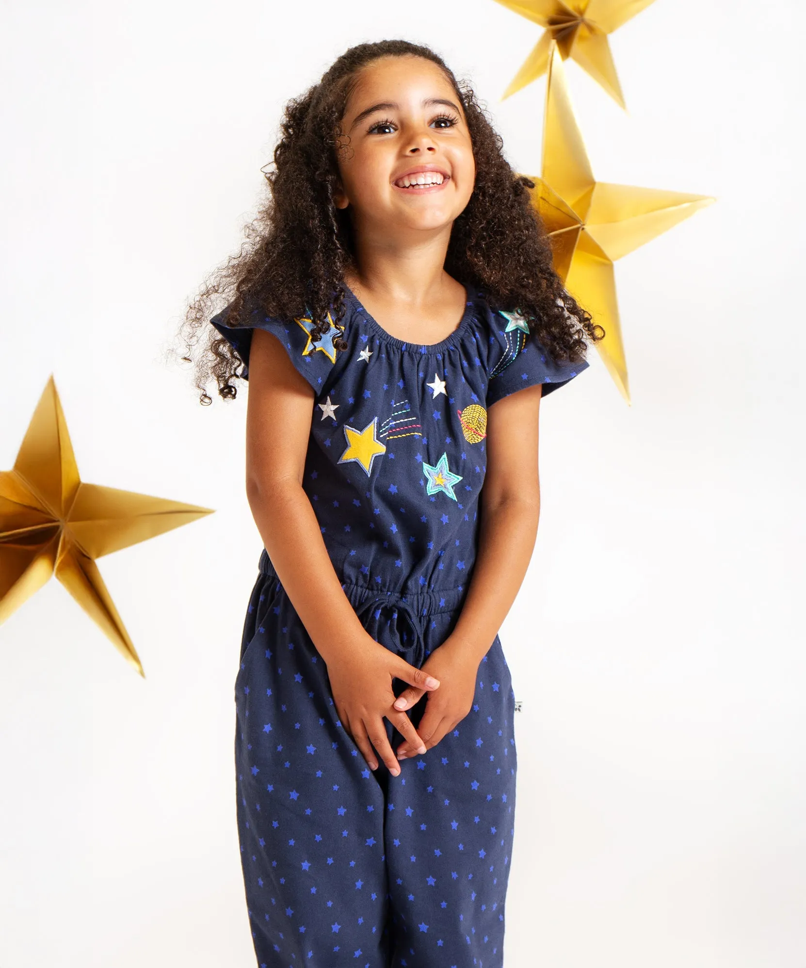 Frugi Lorena Jumpsuit - Starry Night/Space