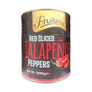 FRUITAMINS RED SLICED JALAPENO PEPPERS 2.84KG