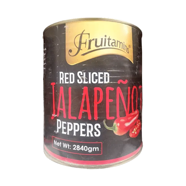 FRUITAMINS RED SLICED JALAPENO PEPPERS 2.84KG