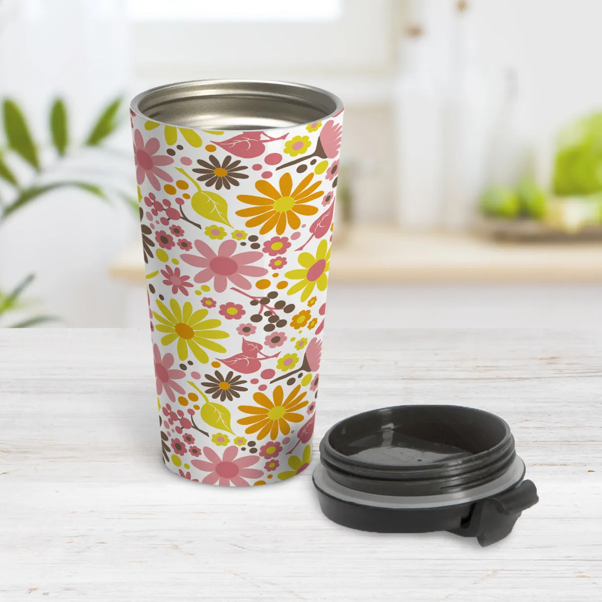 Fruity Summer Flowers Travel Mug