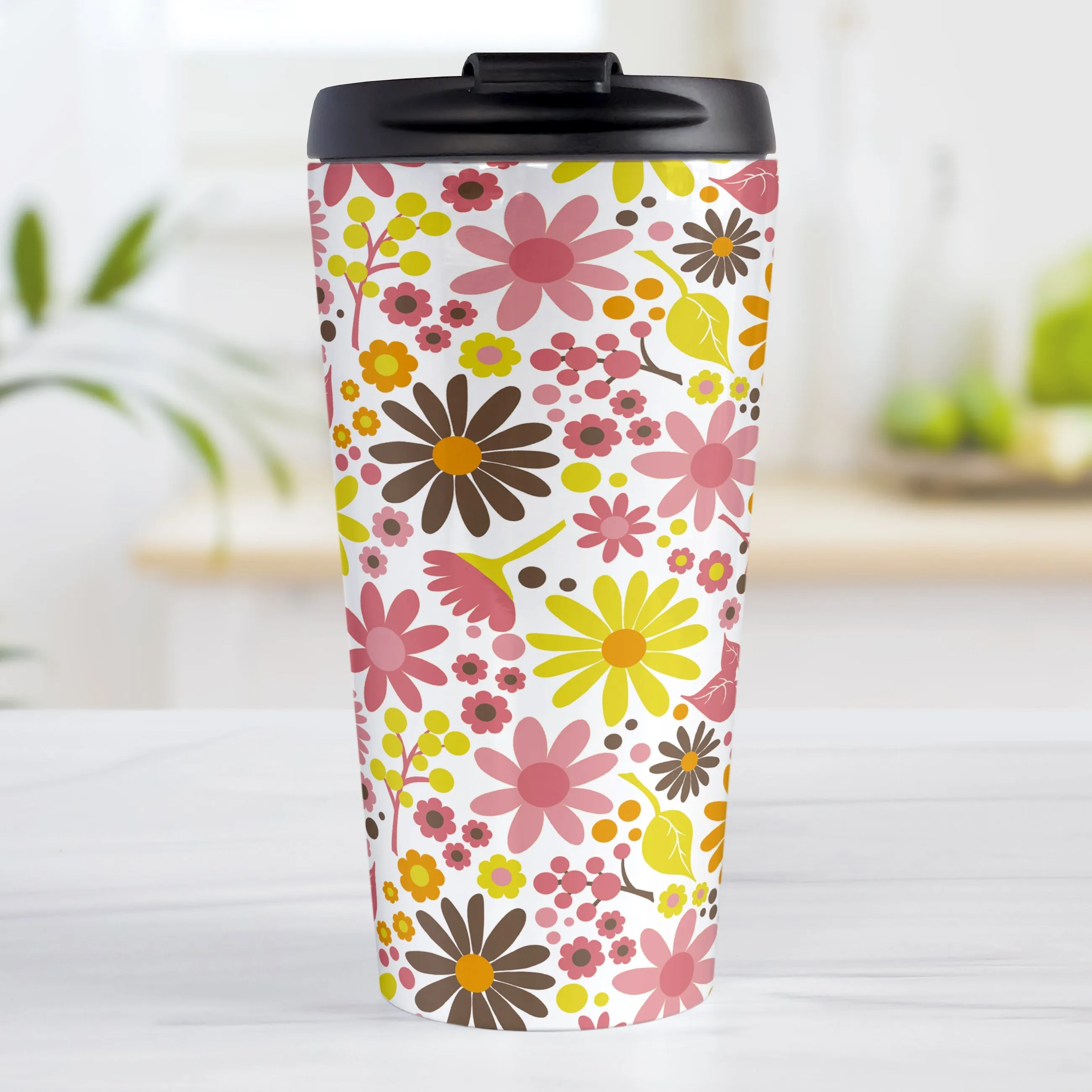 Fruity Summer Flowers Travel Mug