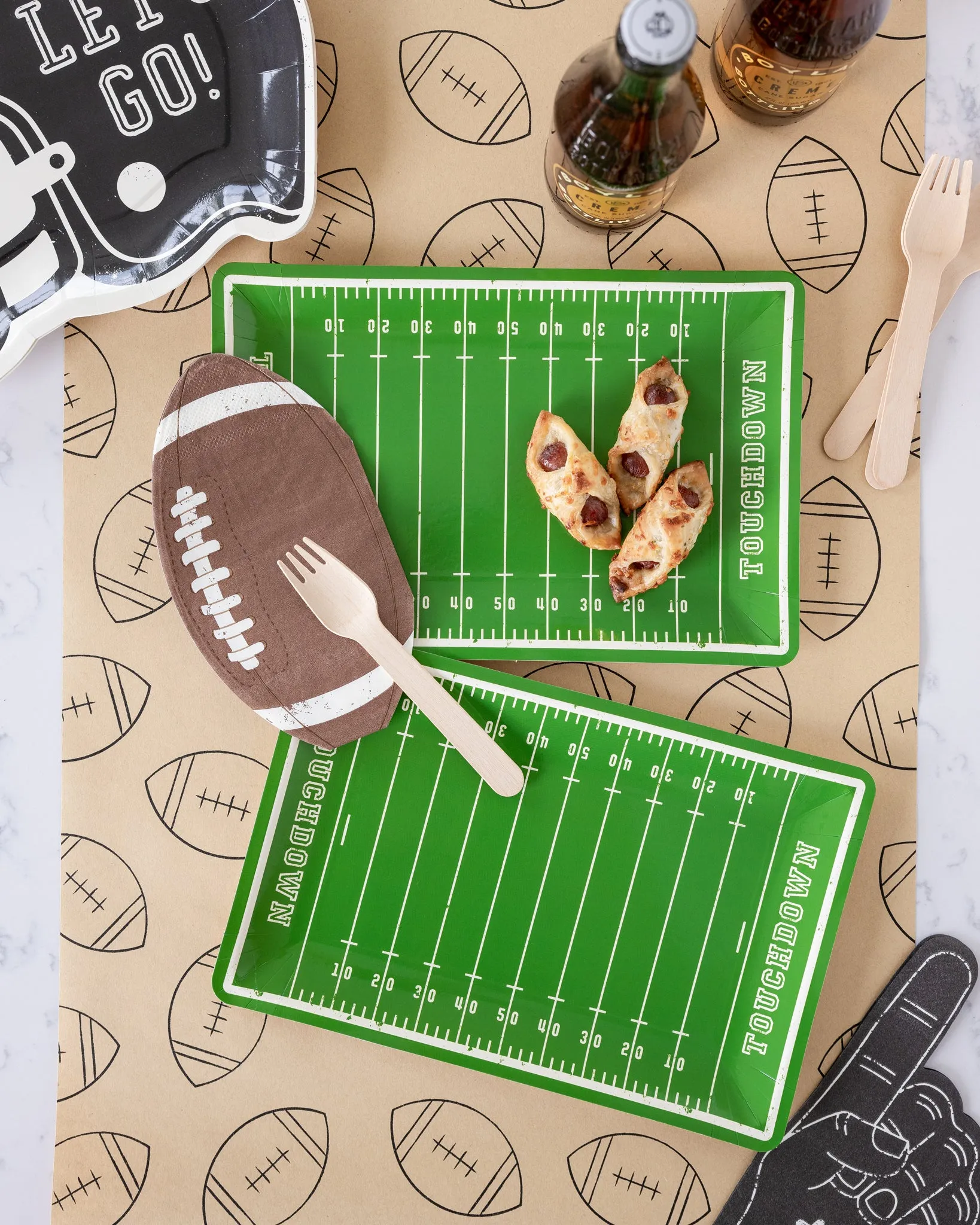 FTB939 -  Football Shaped Paper Dinner Napkin