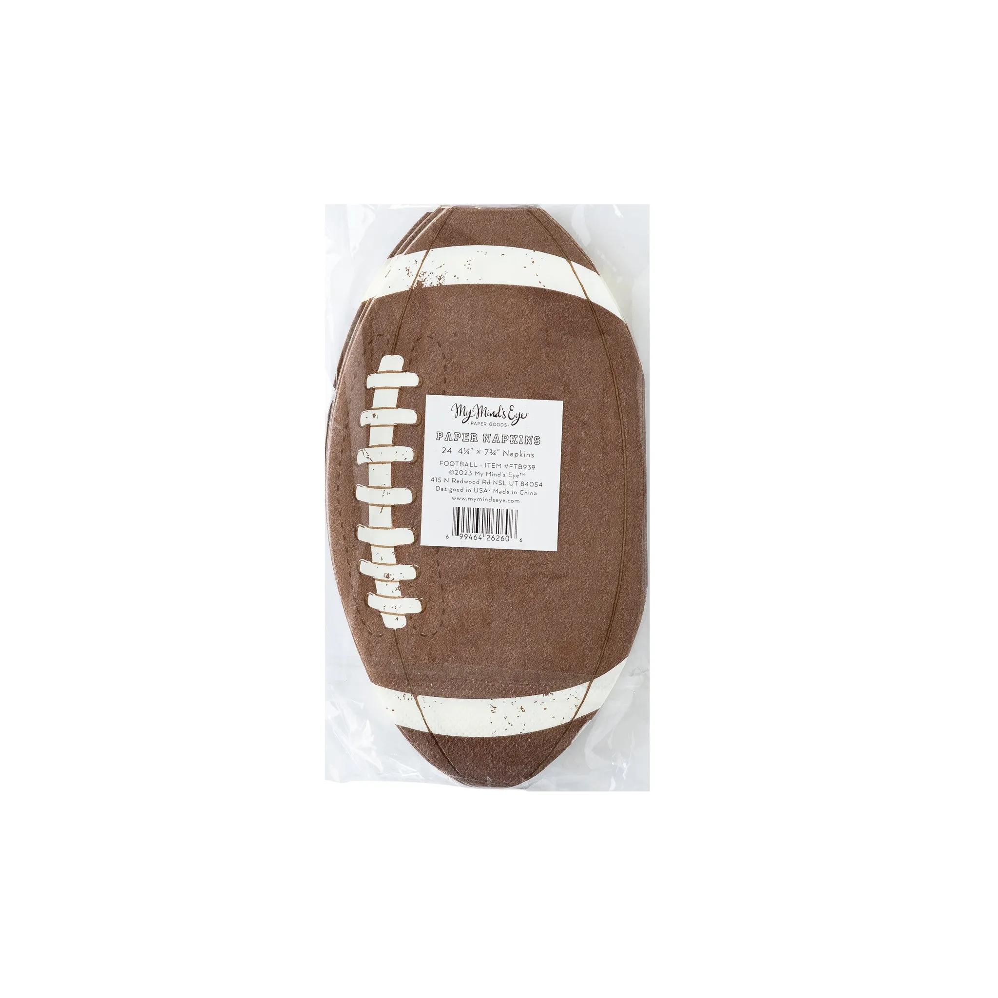 FTB939 -  Football Shaped Paper Dinner Napkin