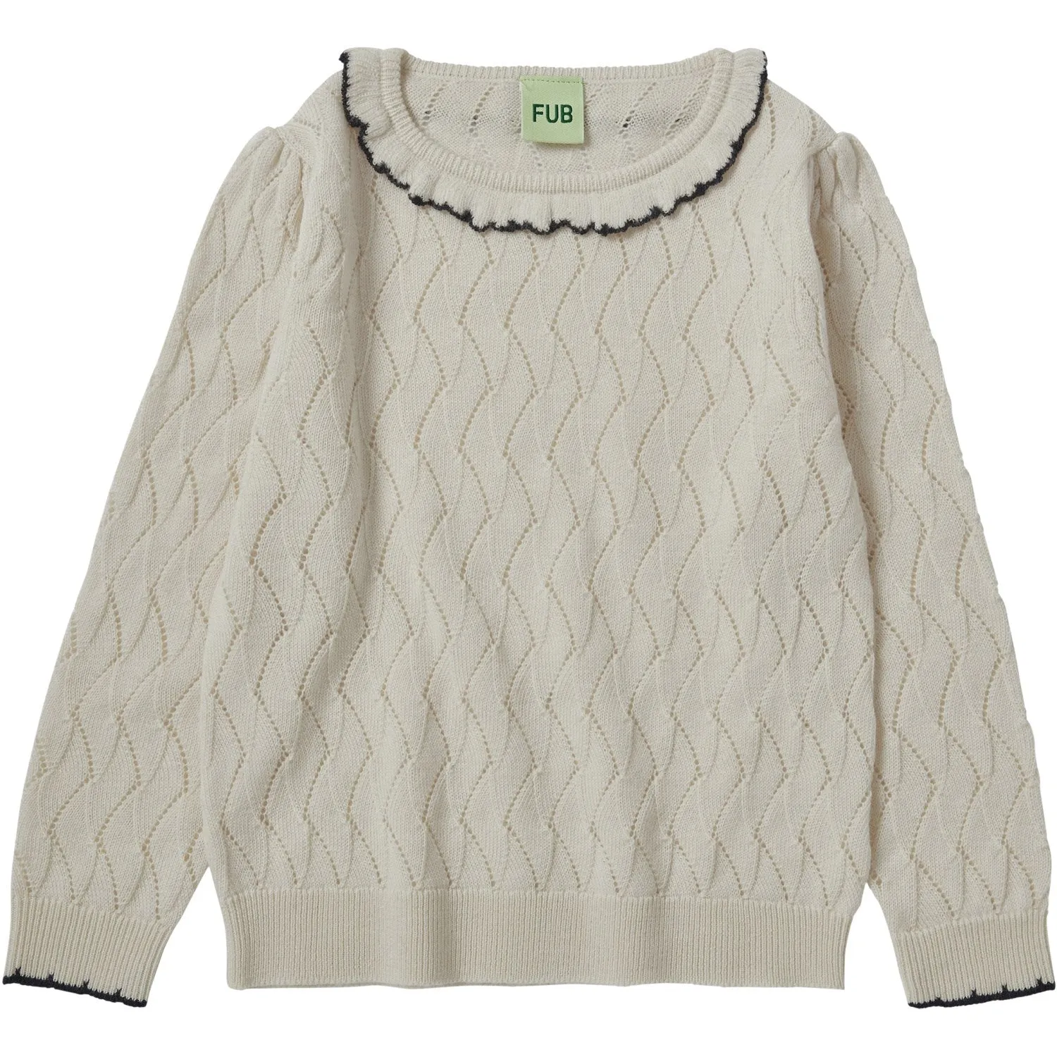 FUB Ecru Pointelle Tee L/S