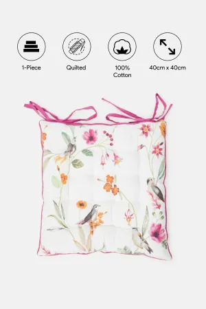 Fuchsia Floral Printed Chairpad