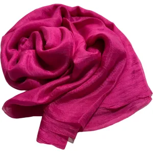 Fuchsia Margilan Silk Gauze for Wet Felting, Craft Fabric Silk Natural Silk Silk For Scarves Hand Dyed, Price for 2 Meters