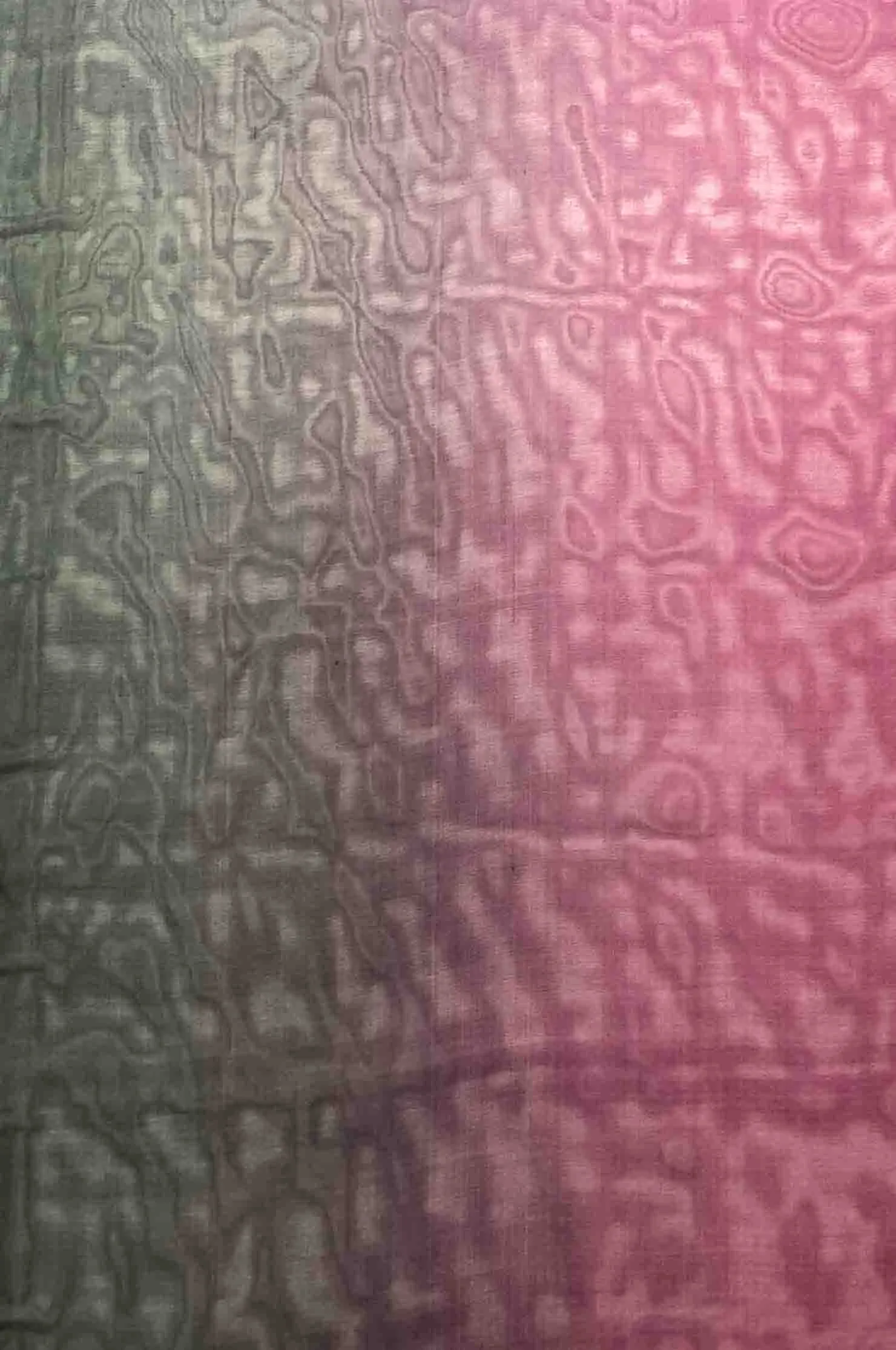 Fuchsia Rose/Black Ombre Silk Chiffon 2D-1001 Fabric