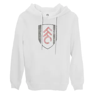 Fulham FC Color Badge Fleece Pullover Hoodie - White