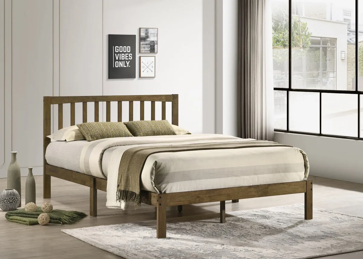 Full Platform Bed - Antique Walnut