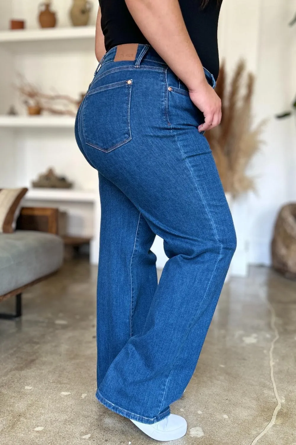 Full Size High Rise Straight Jeans