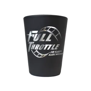 FULL THROTTLE MATTE BLACK SHOT GLASS (SIX FLAGS MAGIC MOUNTAIN)