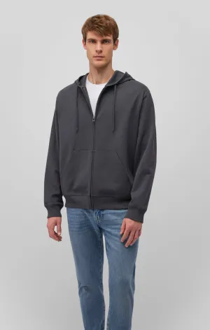 FULL ZIP HOODIE IN PIRATE BLACK