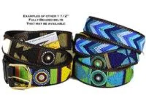 Fully Beaded Patterns Custom Belts - Wide Width